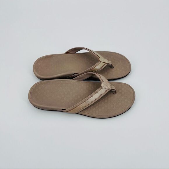 Vionic Sandals Flip Flops Arch Support Cream Size 13 - Picture 3 of 8